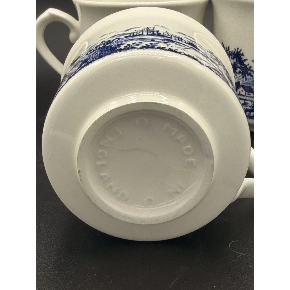 Set Of 3 Churchill Currier & Ives Harvest Heritage Flat Cups